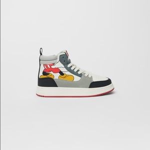 Zara Mickey High Top Sneakers